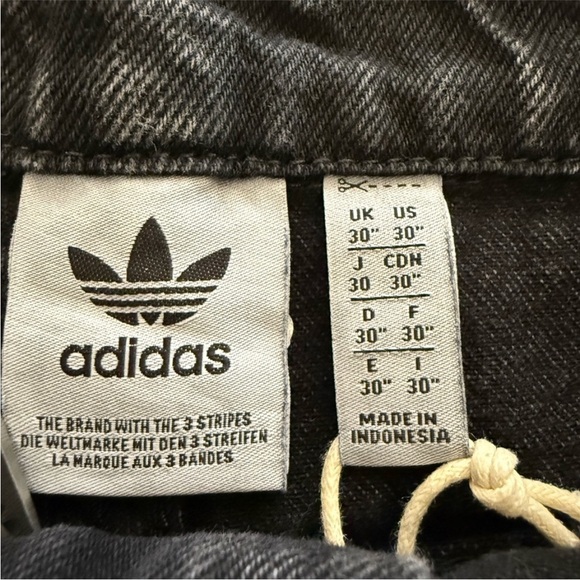 ADIDAS Charcoal Wide Leg Women's Jeans - Picture 7 of 9